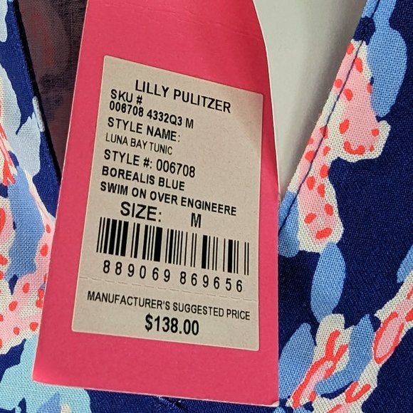 Lilly Pulitzer Luna Bay Top Size Medium - Picture 3 of 5